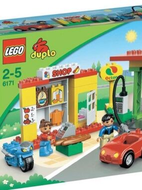 LEGO Duplo My First Gas Station 6171 98% Complete NO BOX Kids Baby RETIRED Toys
